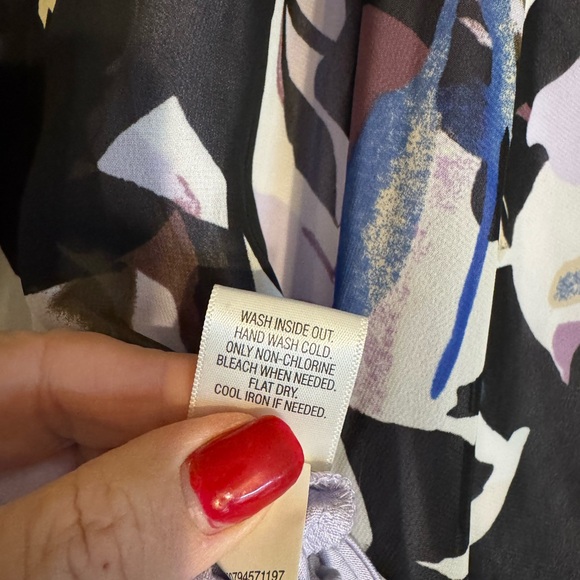 NWT Dana Buchman Abstract Black/Purple Top XLARGE #S - Picture 8 of 11